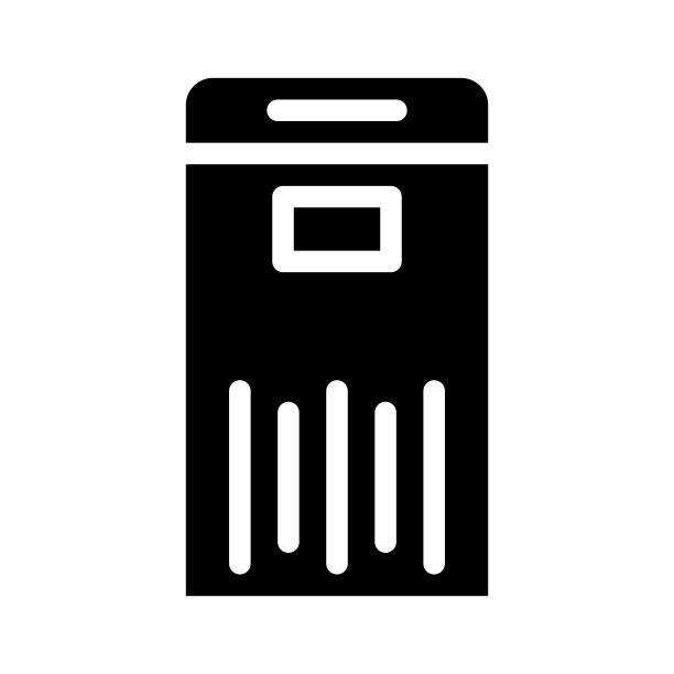 房间空气净化器符号图标矢量插图图片下载