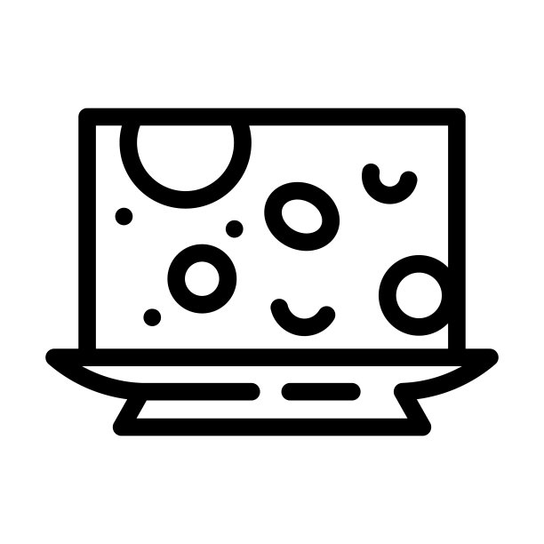 奶酪牛奶产品线图标矢量插图图片下载