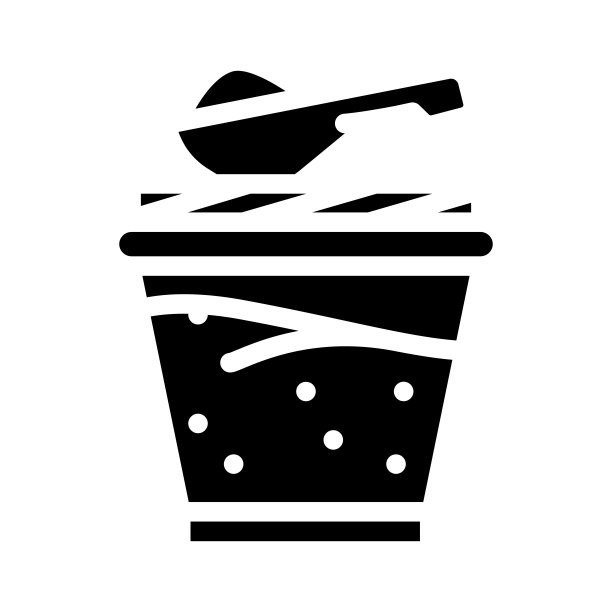 酥油牛奶产品符号图标矢量插图图片下载