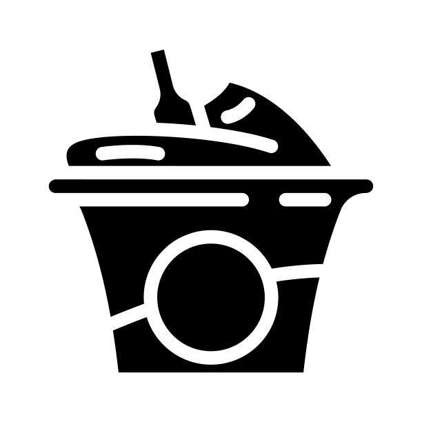 希腊酸奶牛奶产品符号图标矢量插图图片下载