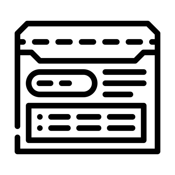 作业文件夹行图标矢量插图图片下载