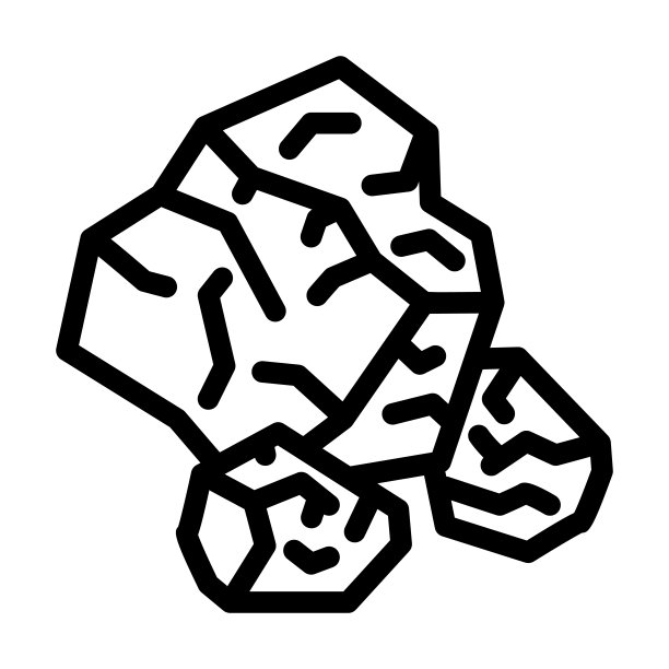 盐晶体线图标矢量插图图片下载