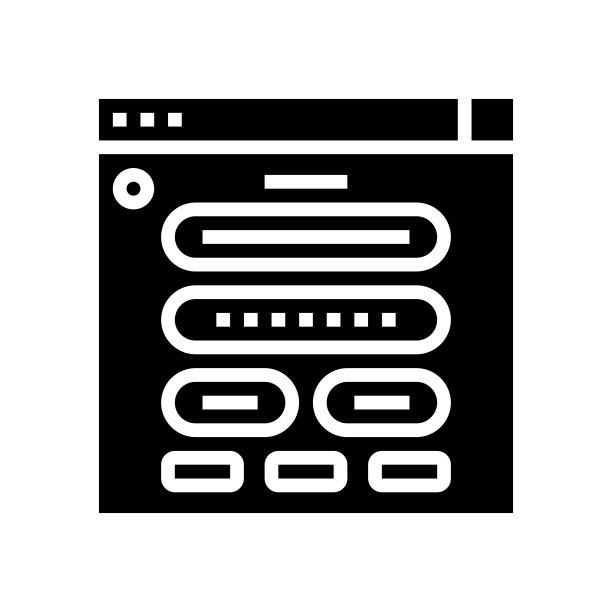 Web表单注册符号图标矢量插图图片下载