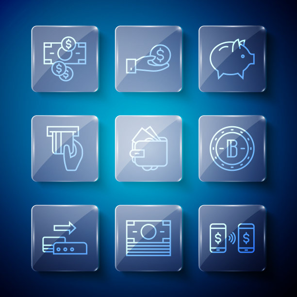 设置行pos机堆叠纸币现金图片下载