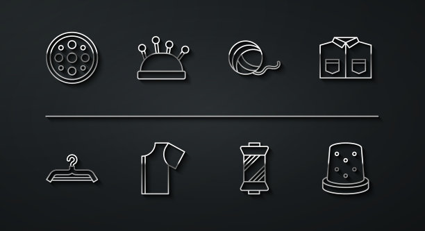 定线缝纫纽扣衣架衣柜衬衫图片下载