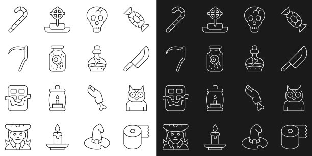 套线手纸卷猫头鹰鸟刀骷髅图片下载