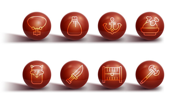 集线项链与宝石维京头烤图片下载