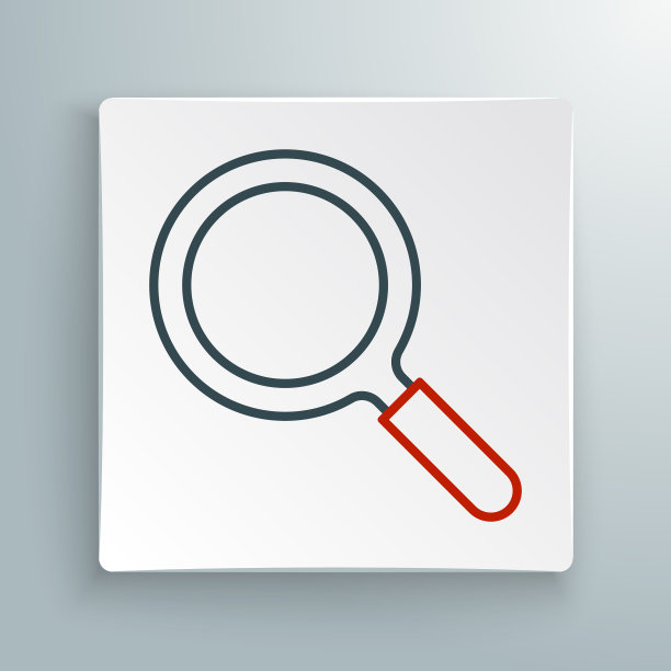 线放大镜图标隔离在白色图片下载