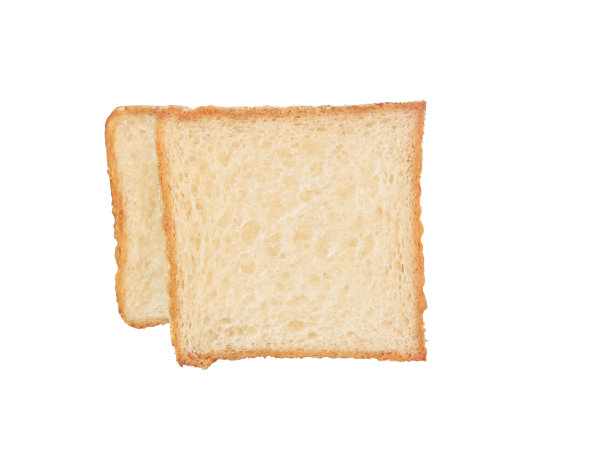 两片面包，分开放在白面包上图片下载