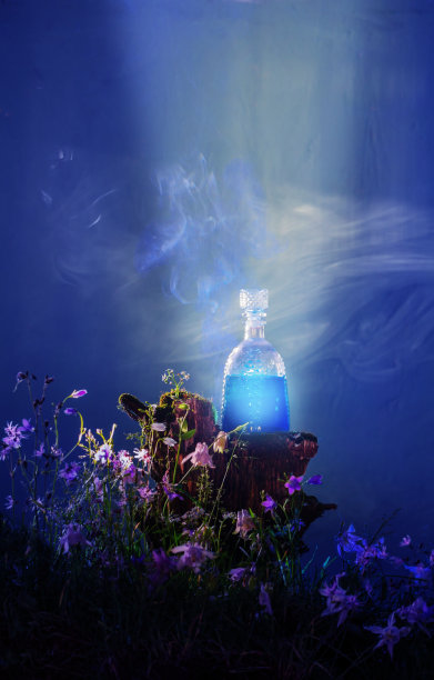 魔法森林里的一瓶魔法药水图片下载