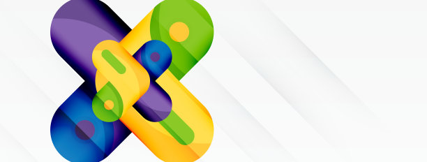 创意几何墙纸圆箭头形状图片下载