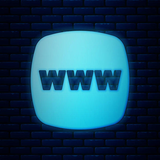 霓虹灯网站模板图标孤立上图片下载