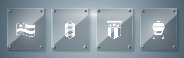 美国国旗热狗三明治图片下载