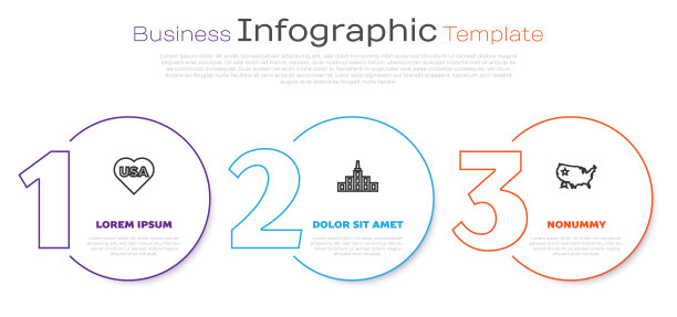 套线美国独立日城市景观和图片下载
