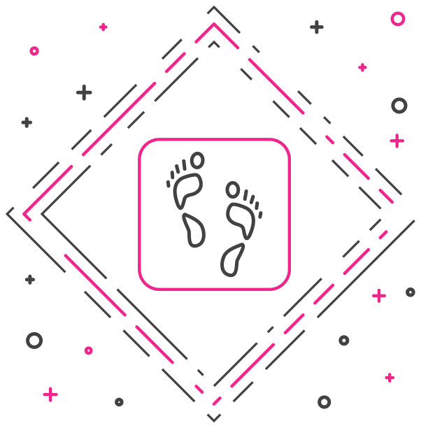 行人类足迹图标隔离在白色图片下载