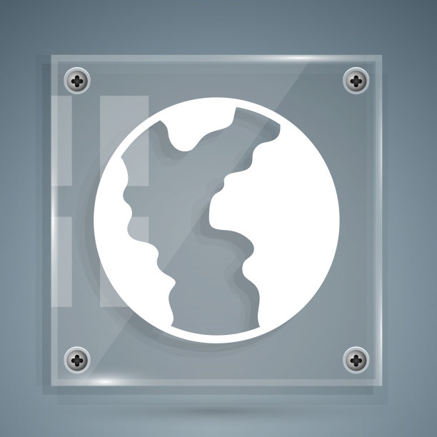 白色的全球经济危机图标被孤立在灰色上图片下载