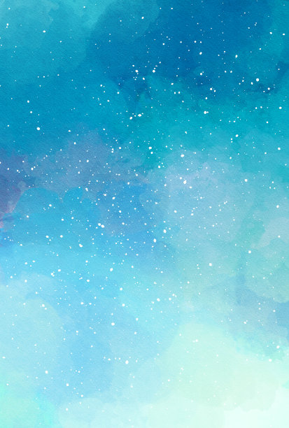 美丽的水彩风格的夜空插画图片下载