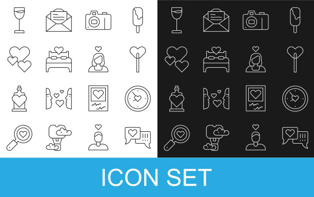 设线心在言语泡泡时钟与心图片下载