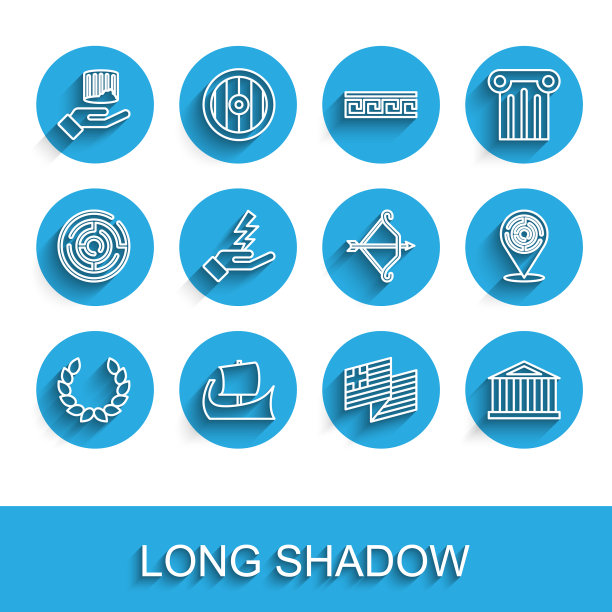 设线月桂花环希腊古时的三柱图片下载