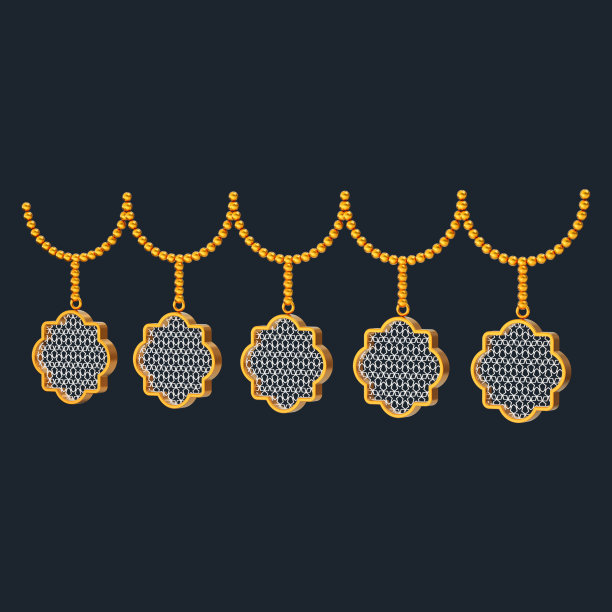 伊斯兰几何图案形状3d渲染概念斋月元素图片下载