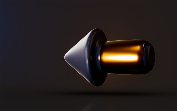 左箭头图标在黑暗背景3d渲染概念刷新重载图片下载