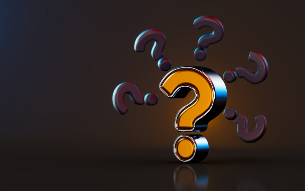 问号图标上的黑暗背景3d渲染概念的思考图片下载