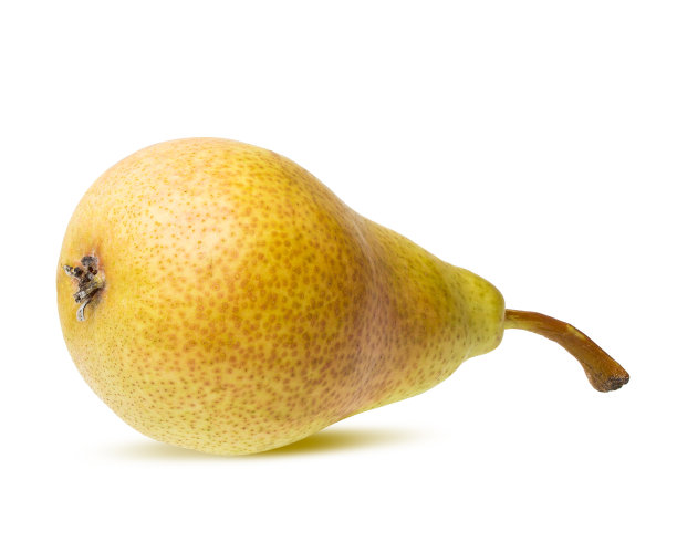 白色背景上孤立的梨图片下载