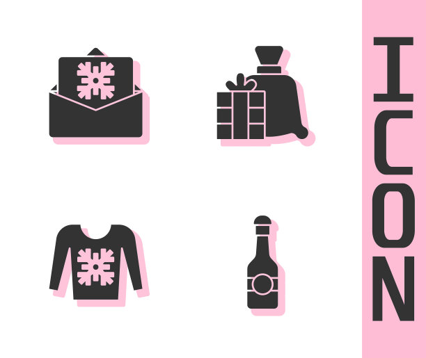 设置香槟瓶圣诞明信片毛衣图片下载