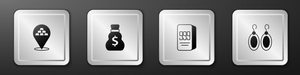 设置金条旧钱袋24k和耳环图片下载