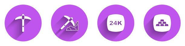 设置鹤嘴锄金矿棒24k和图标与图片下载