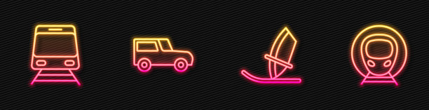 设置线路风帆火车和铁路汽车和图片下载