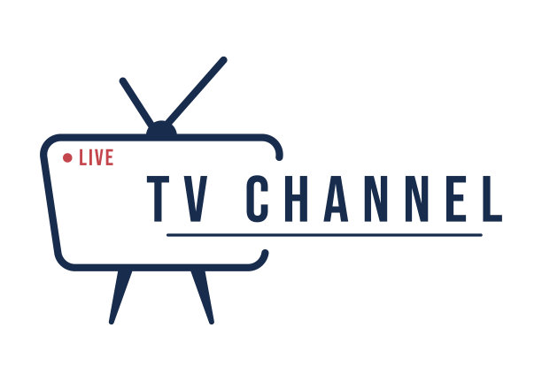 电视频道模板手绘卡通平面插图家庭娱乐看电影，动作电影或突发新闻在电视图片下载