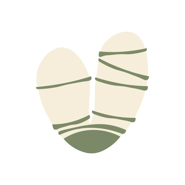 矢量心在平面风格，心用绳子图片下载