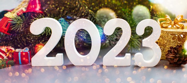 2023年圣诞和节日快乐贺卡，框，横幅。新年。图片下载