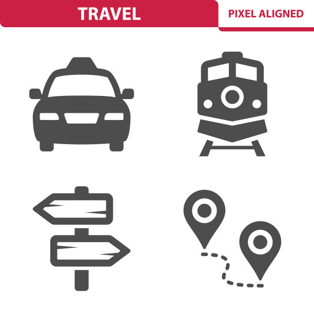 旅行图标。旅游目的地,位置图片下载