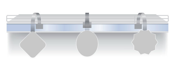 一套现实摆动商店货架孤立图片下载