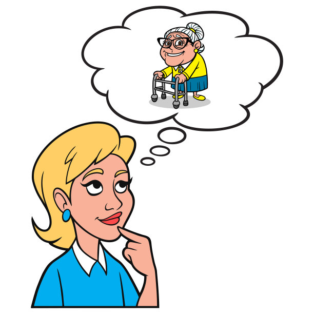 女孩在想年迈的父母图片下载