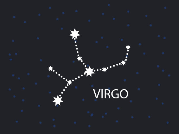 处女座的星座符号。图片下载