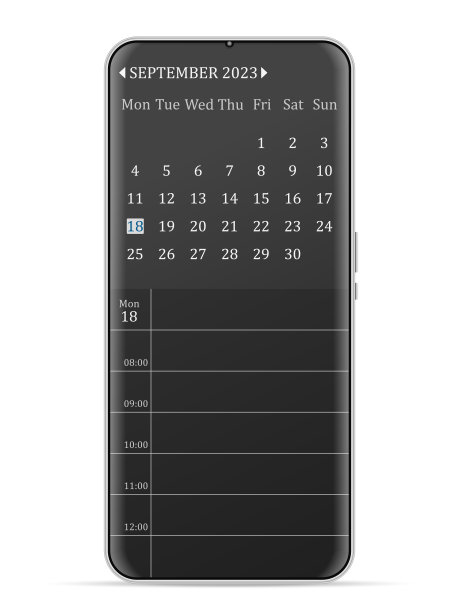 2023年9月日历智能手机图片下载