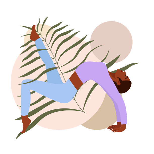 美丽的黑人妇女在一个背景与树叶拱形在桥的姿势图片下载