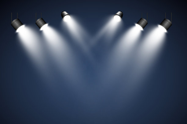 白色的场景与聚光灯。矢量插图。图片下载