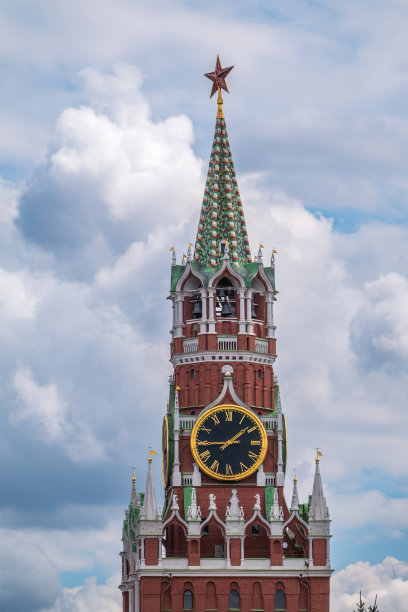 俄罗斯红场上的莫斯科克里姆林宫的Spasskaya塔图片下载