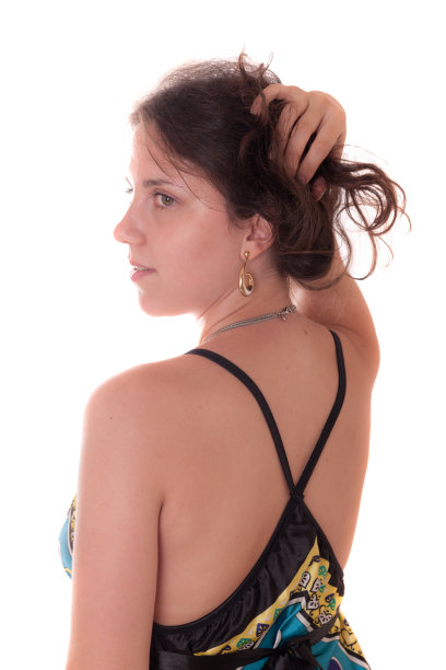 一个女孩的画室肖像图片下载