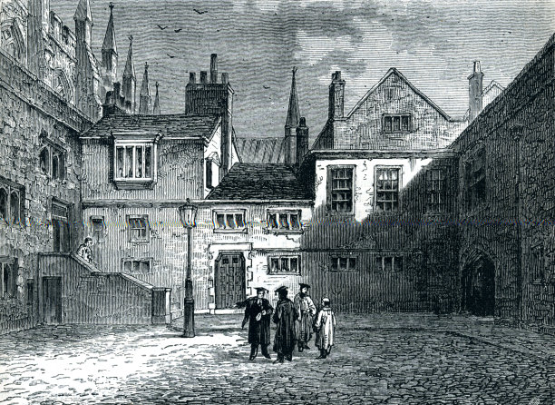 威斯敏斯特教堂，19世纪的院长插图图片下载