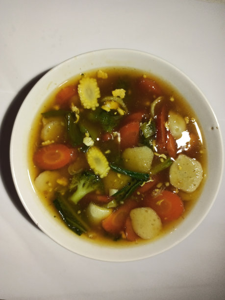 capcay蔬菜汤特写。图片下载