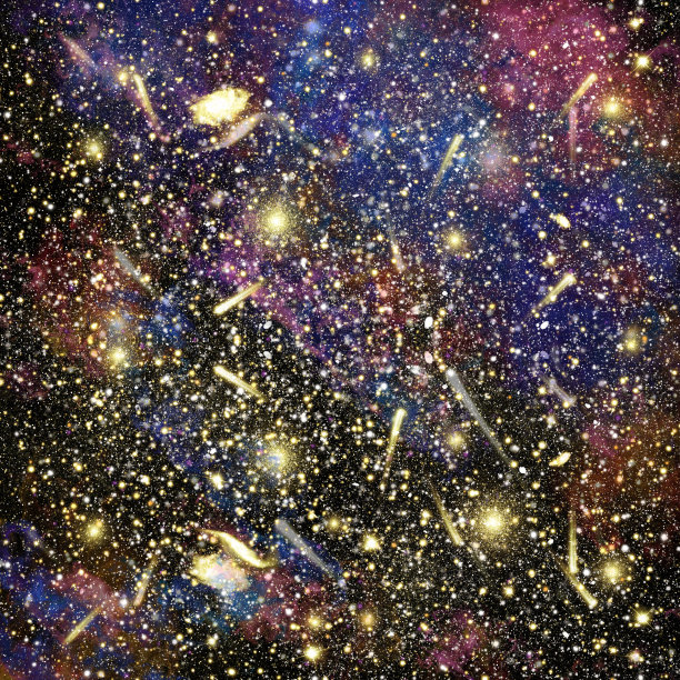 空间。星星。原始数字艺术。图片下载