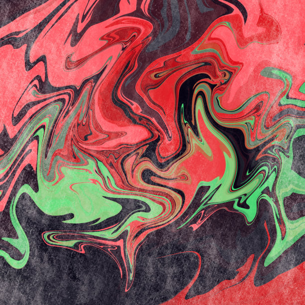 抽象波浪形活力断裂。液体涂料。迷幻漏洞百出的效果。扭曲。创意图形设计。丰富多彩的艺术插图。数字艺术。音乐专辑封面。图片下载