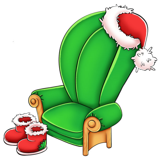 圣诞老人椅子，圣诞老人图片下载