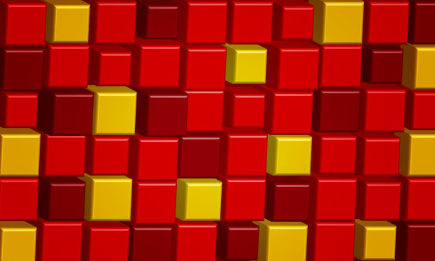 立方体几何对称的3d背景。瓷砖矢量插图。图片下载