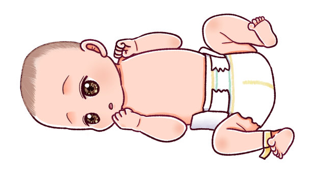 新生儿醒着的插图图片下载